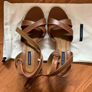 Margaux City Sandal in Saddle (41.5/US 10.5)
